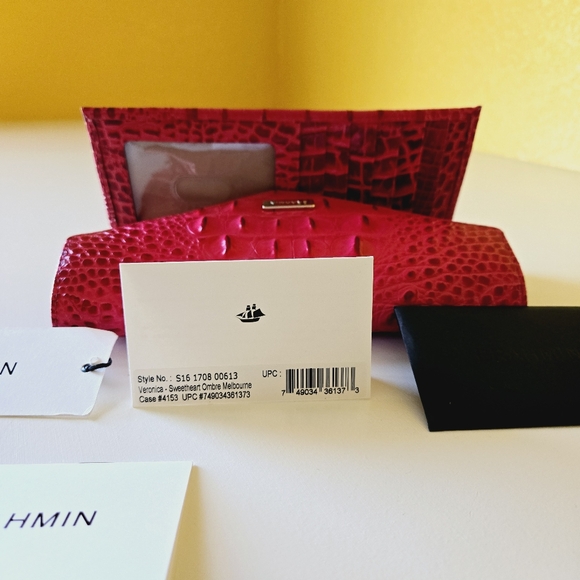 Brahmin Veronica Sweetheart Ombre Melbourne Leather Trifold Envelope Wallet NWT - Picture 7 of 11